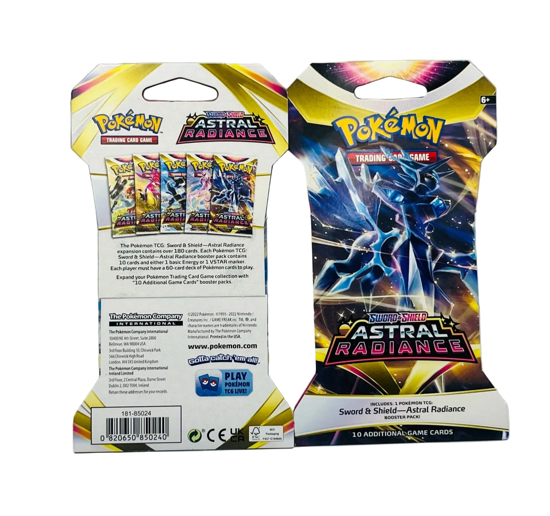 Sword & Shield-Astral Radiance- 1 Sleeved Booster Pack (Random Artwork )